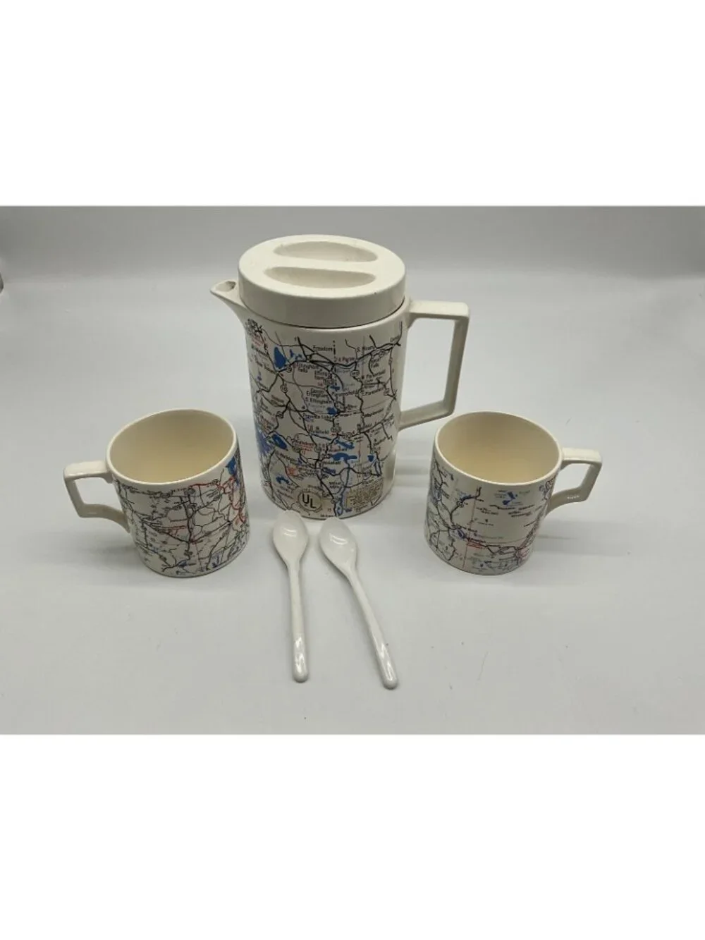Turnpike 5 Pc Electric Hot Drink Set MCM Collectible From National Silver Co.